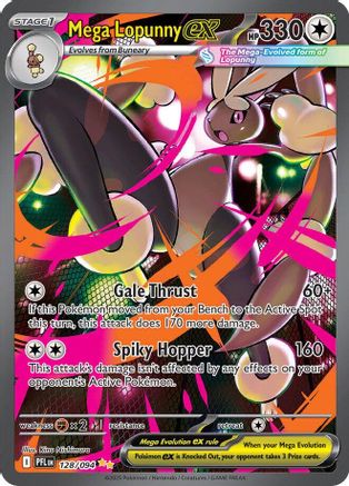 Mega Lopunny ex 128/094  - Holofoil ME02 Phantasmal Flames - Special Illustration Rare