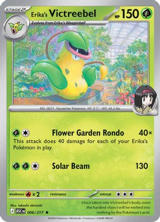 Erika's Victreebel 006/217  - Holofoil ME Ascended Heroes - Rare