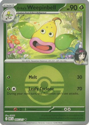 Erika's Weepinbell (Poke Ball) 005/217  - Reverse Holofoil ME Ascended Heroes - Uncommon
