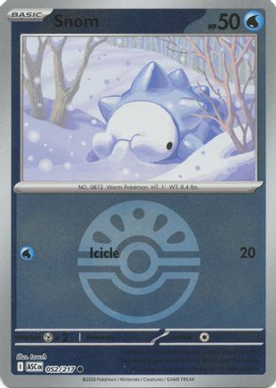 Snom (Friend Ball) 052/217  - Reverse Holofoil ME Ascended Heroes - Common