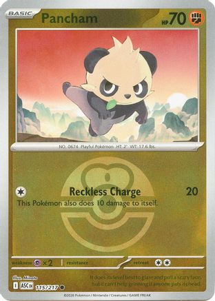 Pancham (Love Ball) 115/217  - Reverse Holofoil ME Ascended Heroes - Common