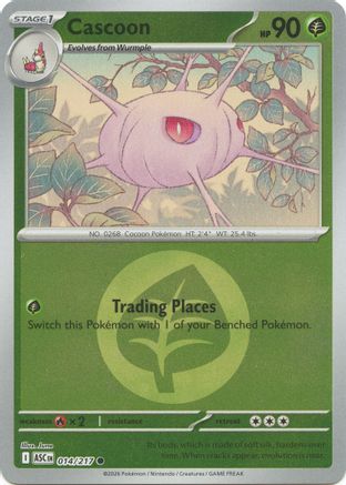 Cascoon (Energy Symbol Pattern) 014/217  - Reverse Holofoil ME Ascended Heroes - Common