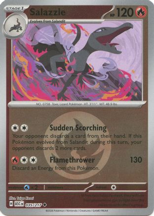 Salazzle (Energy Symbol Pattern) - 035/217  - Reverse Holofoil ME Ascended Heroes - Uncommon