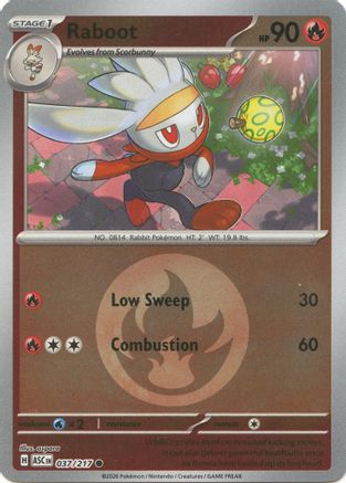 Raboot (Energy Symbol Pattern) 037/217  - Reverse Holofoil ME Ascended Heroes - Common