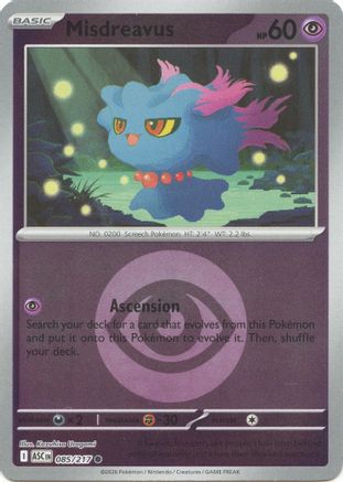 Misdreavus (Energy Symbol Pattern) - 085/217  - Reverse Holofoil ME Ascended Heroes - Common