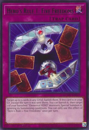 Hero's Rule 1: Five Freedoms (MZMU-EN027) - Maze of Muertos 1st Edition