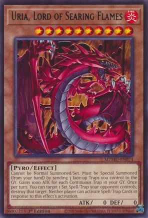 Uria, Lord of Searing Flames (MZMU-EN074) - Maze of Muertos 1st Edition