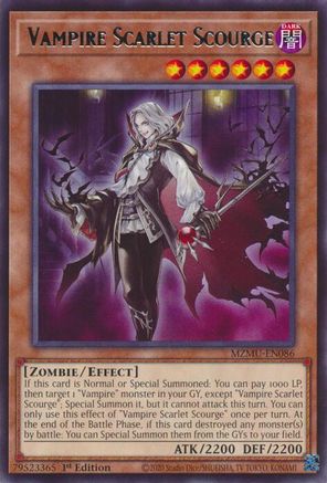 Vampire Scarlet Scourge (MZMU-EN086) - Maze of Muertos 1st Edition