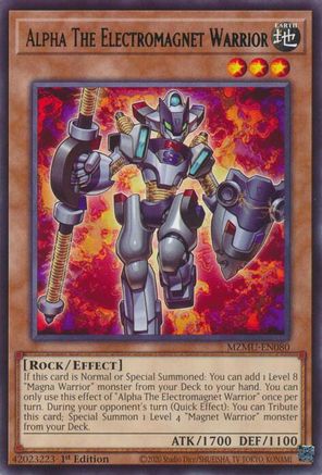Alpha The Electromagnet Warrior (MZMU-EN080) - Maze of Muertos 1st Edition