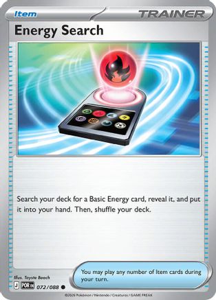 Energy Search 072/088  - Reverse Holofoil ME03 Perfect Order - Common