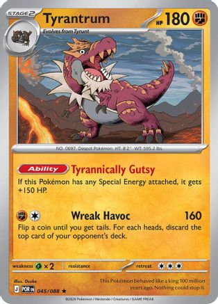 Tyrantrum 045/088  - Reverse Holofoil ME03 Perfect Order - Rare