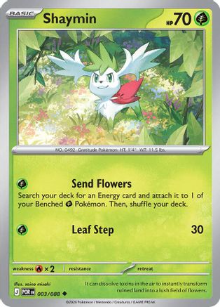 Shaymin 003/088  - Reverse Holofoil ME03 Perfect Order - Uncommon