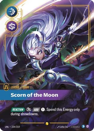 Diana - Scorn of the Moon (Overnumbered) (234/219) - Unleashed Foil