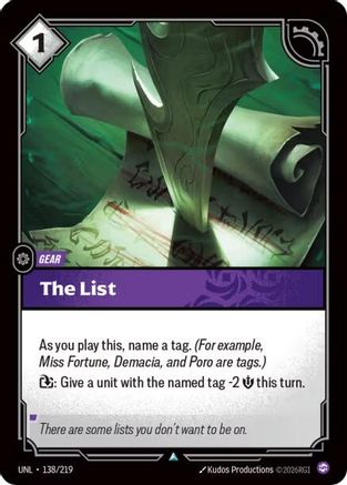 The List (138/219) - Unleashed