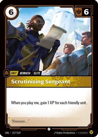 Scrutinizing Sergeant (157/219) - Unleashed