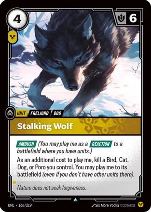 Stalking Wolf (166/219) - Unleashed Foil