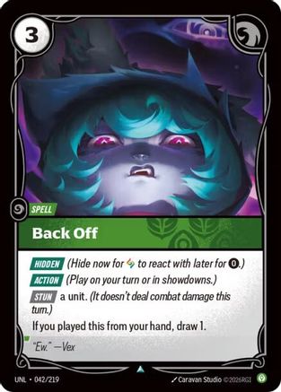 Back Off (042/219) - Unleashed Foil