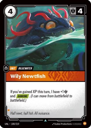 Wily Newtfish (108/219) - Unleashed Foil
