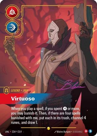 Jhin - Virtuoso (Signature) (226*/219) - Unleashed Foil