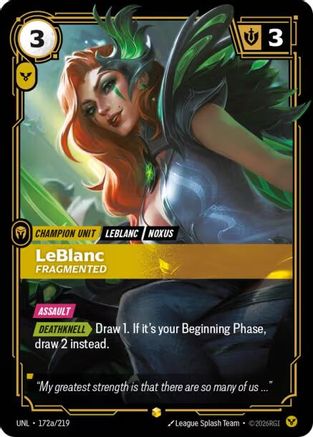 LeBlanc - Fragmented (Alternate Art) (172a/219) - Unleashed Foil