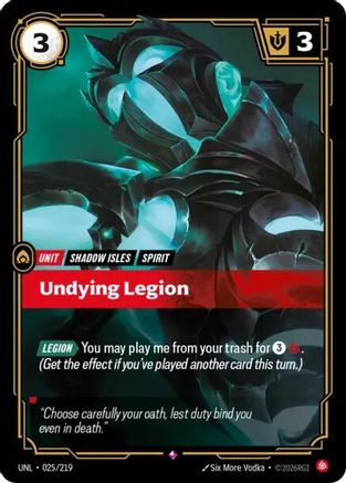 Undying Legion (025/219) - Unleashed Foil