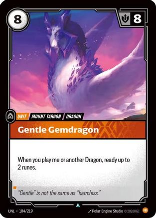 Gentle Gemdragon (104/219) - Unleashed Foil