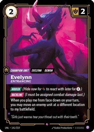 Evelynn - Entrancing (141/219) - Unleashed Foil