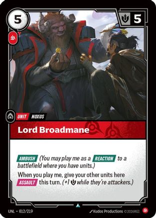 Lord Broadmane (012/219) - Unleashed