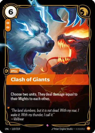 Clash of Giants (110/219) - Unleashed Foil