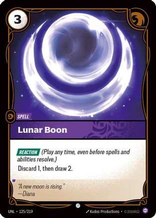 Lunar Boon (125/219) - Unleashed Foil