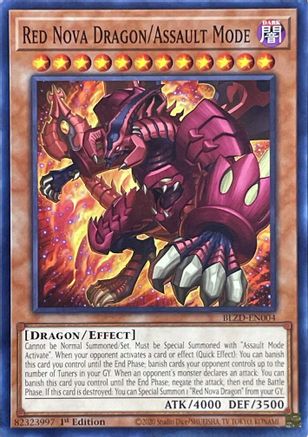 Red Nova Dragon/Assault Mode (BLZD-EN004) - Blazing Dominion 1st Edition