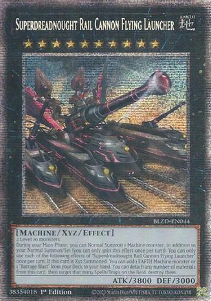 Superdreadnought Rail Cannon Flying Launcher (Starlight Rare) (BLZD-EN044) - Blazing Dominion 1st Edition