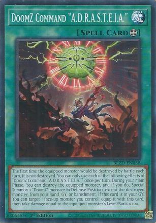 DoomZ Command "A.D.R.A.S.T.E.I.A." (BLZD-EN058) - Blazing Dominion 1st Edition