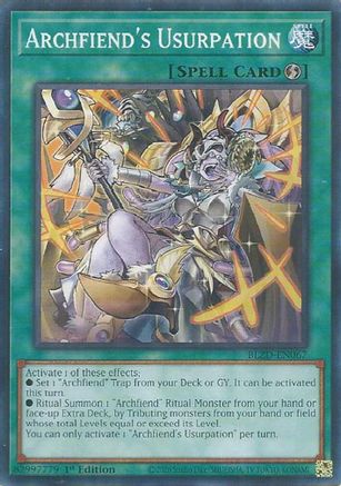 Archfiend's Usurpation (BLZD-EN067) - Blazing Dominion 1st Edition