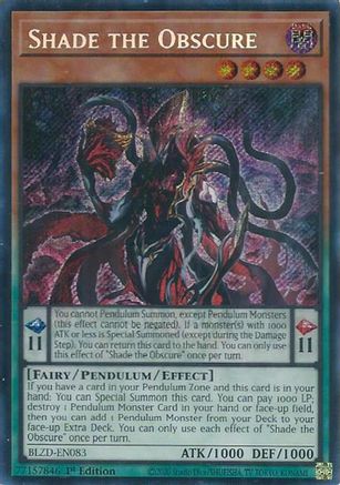Shade the Obscure (BLZD-EN083) - Blazing Dominion 1st Edition