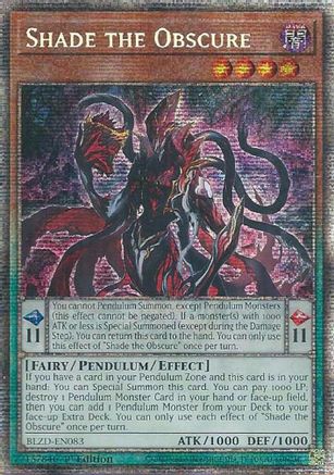 Shade the Obscure (Starlight Rare) (BLZD-EN083) - Blazing Dominion 1st Edition