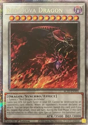 Red Nova Dragon (Starlight Rare) (BLZD-EN101) - Blazing Dominion 1st Edition