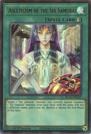 Asceticism of the Six Samurai (BLGG-EN107) - Battles of Legend: Glorious Gallery 1st Edition