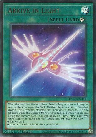 Arrive in Light (BLGG-EN119) - Battles of Legend: Glorious Gallery 1st Edition