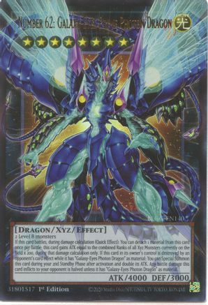 Number 62: Galaxy-Eyes Prime Photon Dragon (BLGG-EN140) - Battles of Legend: Glorious Gallery 1st Edition