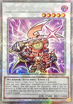 Legendary Six Samurai - Shi En (Starlight Rare) (BLGG-EN007) - Battles of Legend: Glorious Gallery 1st Edition