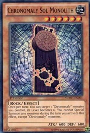 Chronomaly Sol Monolith (NUMH-EN004) - Number Hunters 1st Edition