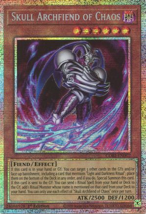 Skull Archfiend of Chaos (Starlight Rare) (CORI-EN002) - Chaos Origins 1st Edition