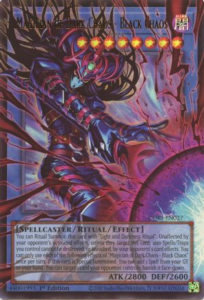 Magician of Dark Chaos - Black Chaos (Extended Art) (CORI-EN027) - Chaos Origins 1st Edition