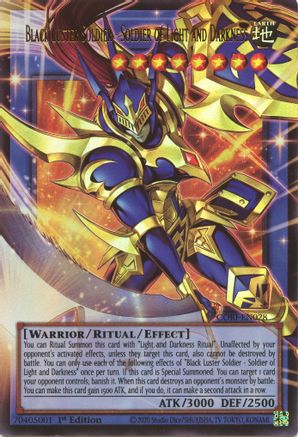 Black Luster Soldier - Soldier of Light and Darkness (Extended Art) (CORI-EN028) - Chaos Origins 1st Edition