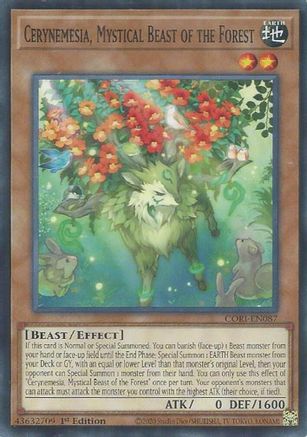 Cerynemesia, Mystical Beast of the Forest (CORI-EN087) - Chaos Origins 1st Edition