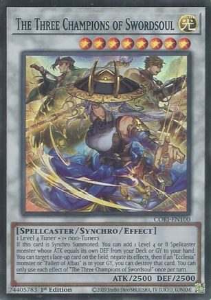 The Three Champions of Swordsoul (CORI-EN100) - Chaos Origins 1st Edition