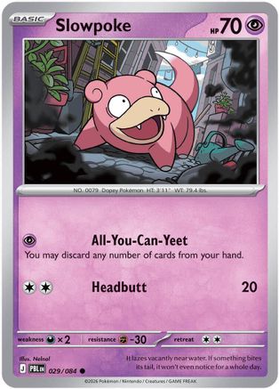 Slowpoke 029/084  - Reverse Holofoil ME05 Pitch Black - Common