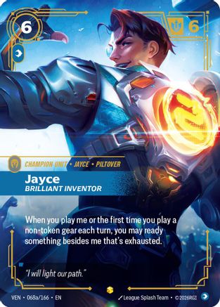 Jayce - Brilliant Inventor (Alternate Art) (068a/166) - Vendetta Foil