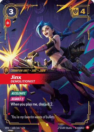 Jinx - Demolitionist (Overnumbered) (168/166) - Vendetta Foil